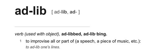 ad lib meaning in music