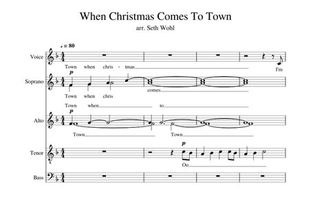 when christmas comes to town sheet music? How does the melody of When Christmas Comes to Town reflect the joy and warmth of the holiday season?